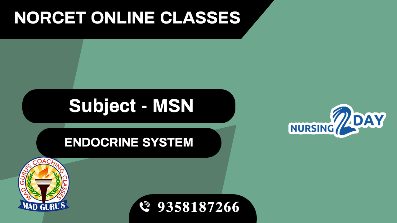 NORCET MSN Endocrine System