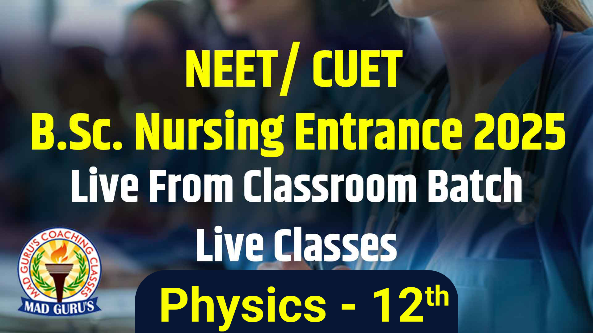 Physics 12th Class || NEET/ CUET B.Sc. Nursing Entrance 2025 Live Classes